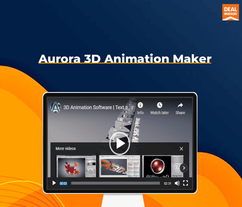 3d gif animation with aurora 3d Text & Logo Maker 