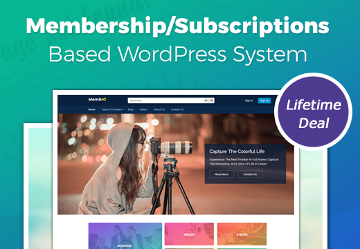 DealMirror Lifetime Deal – Membro Subscriptions/Membership WordPress Solution