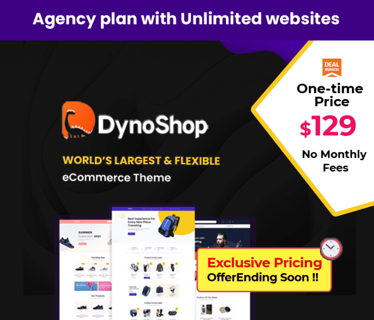 DynoShop : WooCommerce Themes For ECommerce (Agency)