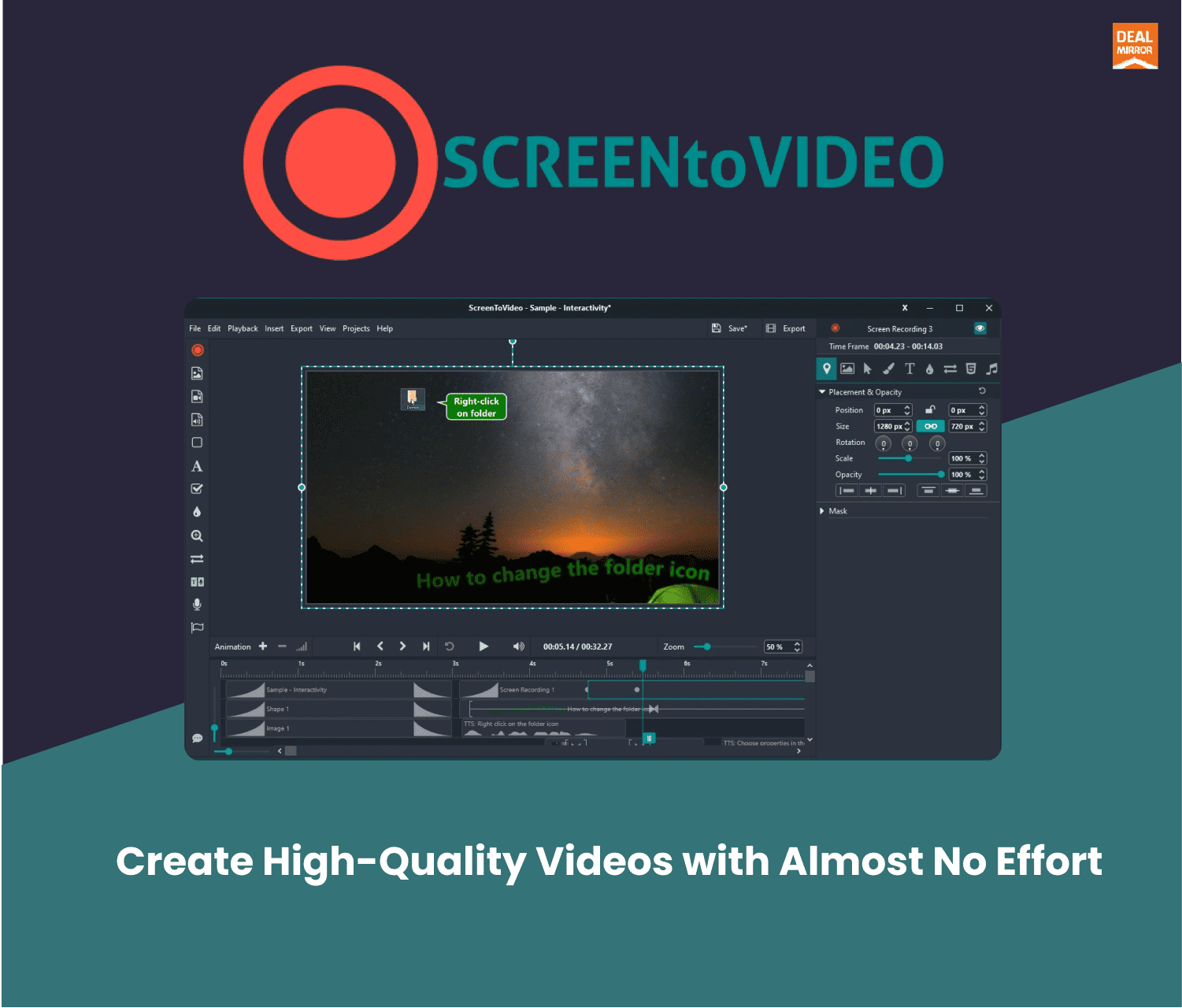 ScreenToVideo : Powerful Screen Recorder & Video Editor