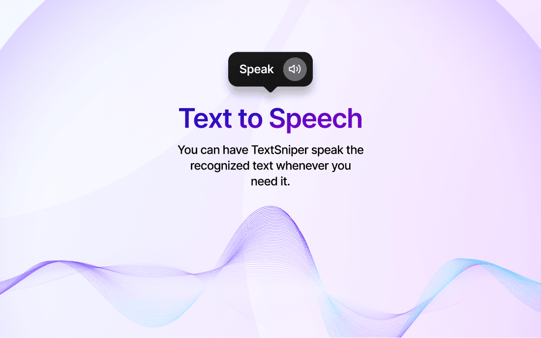 TextSniper text to speech