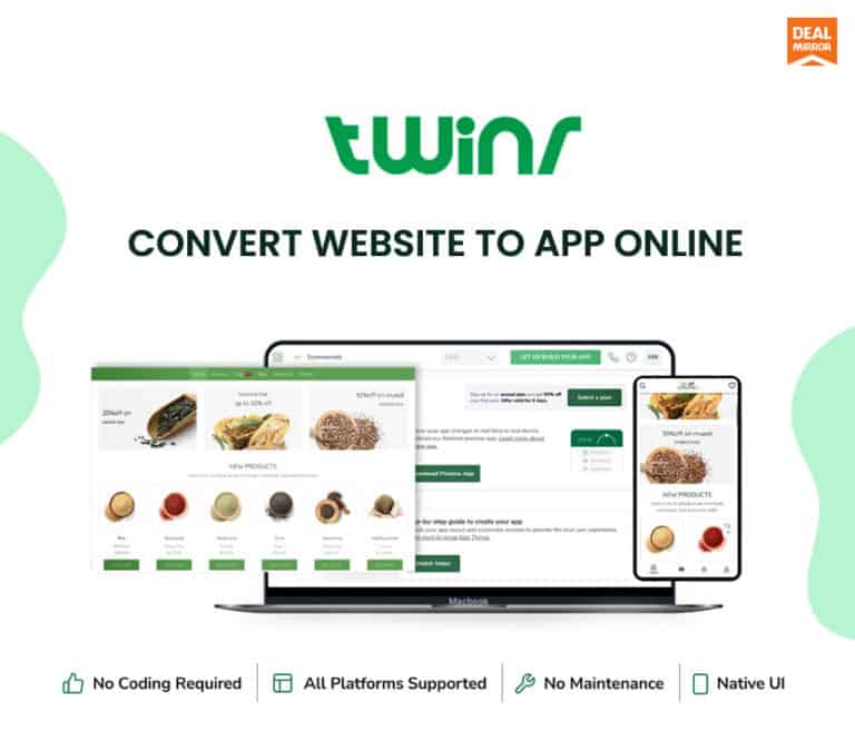 Twinr : Convert Any Website Into Mobile Apps (Android & iOS)