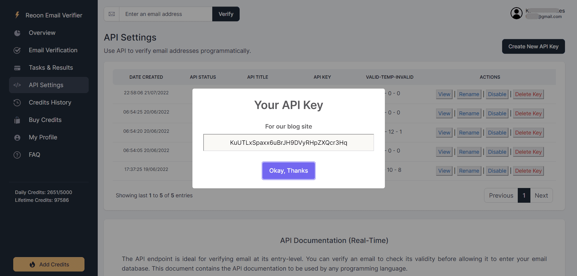 05 API Key