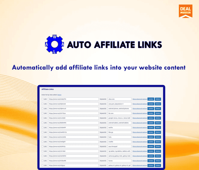 Auto_Affiliate_Links : Link Manager for WordPress