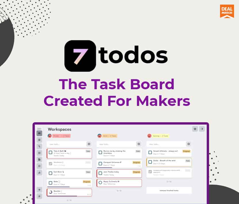 7todos Lifetime Deal : The Taskboard Created For Makers