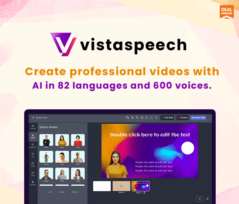 VistaSpeech : AI-Supported Videos For Business