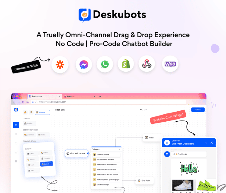 Deskubots : No-Code Chatbot Builder