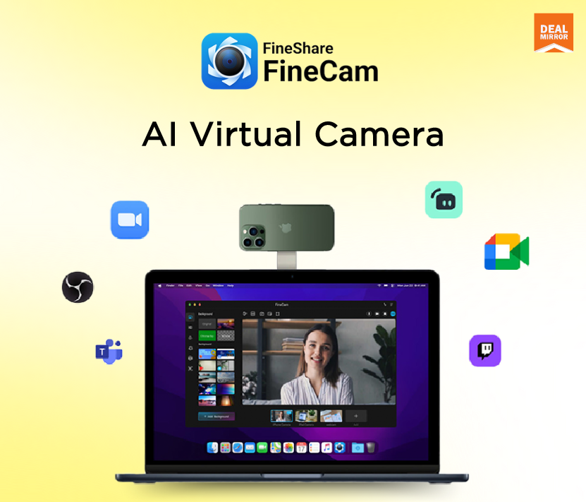 FineShare FineCam : AI Virtual Camera for Video Recording/Conferencing