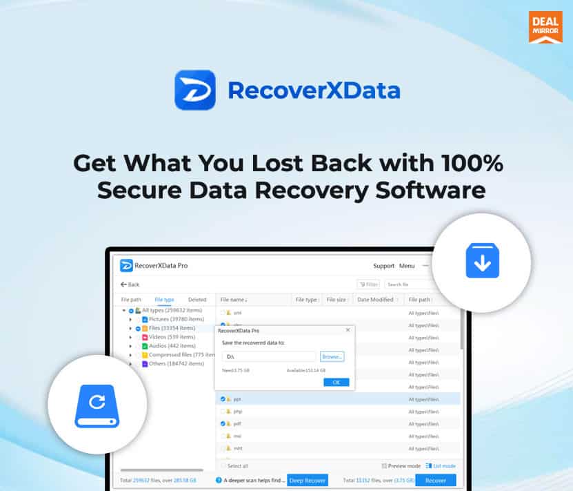 RecoverXData Lifetime Deal : Data Recovery Software