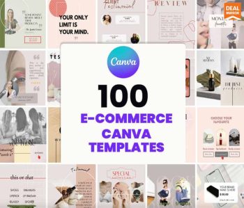 100 E-Commerce Canva Templates