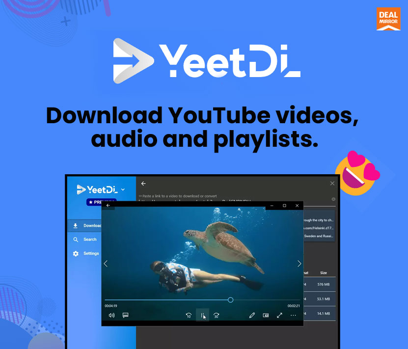 YeetDL : Download YouTube videos, audio, playlists; convert videos to MP3/MP4