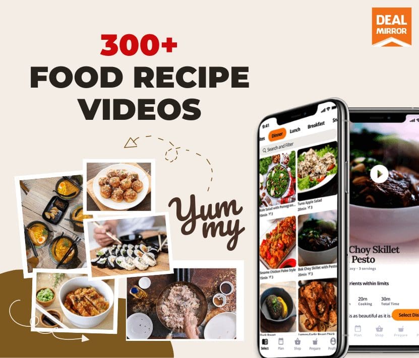 300 Food Recipe Videos Lifetime Deal