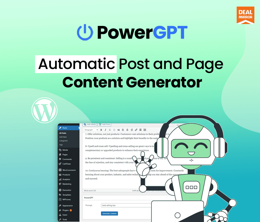 PowerGPT : Integrate ChatGPT into your WordPress