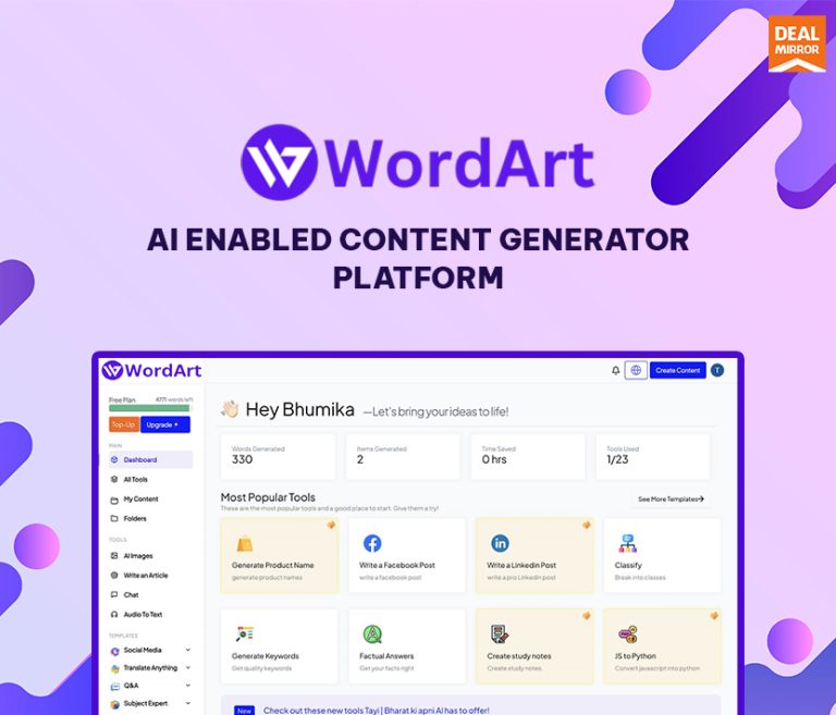 WordArt : AI Writer for Content Creation