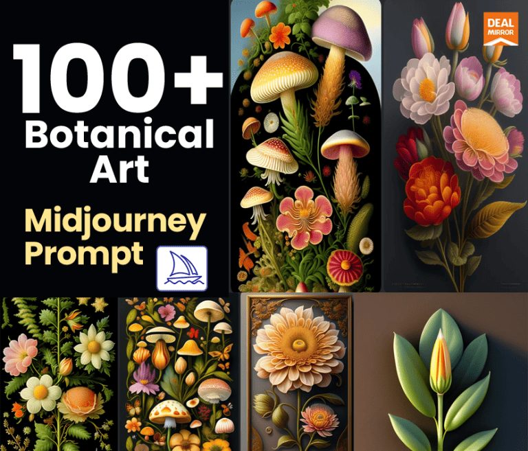 100+ Botanical Art Midjourney Prompts