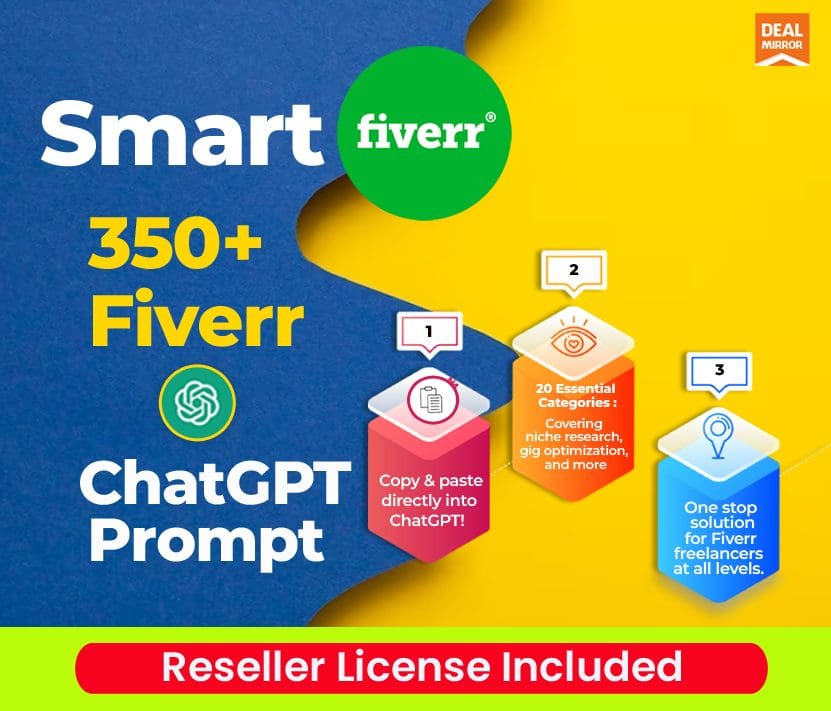 Smart Fiverr : 350+ Fiverr ChatGPT Prompt Reseller Plan