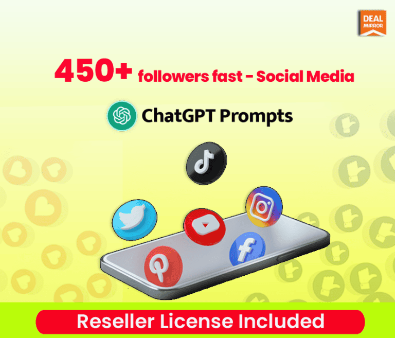 450+ Followers fast- Social Media ChatGPT Prompts (Reseller Plan)