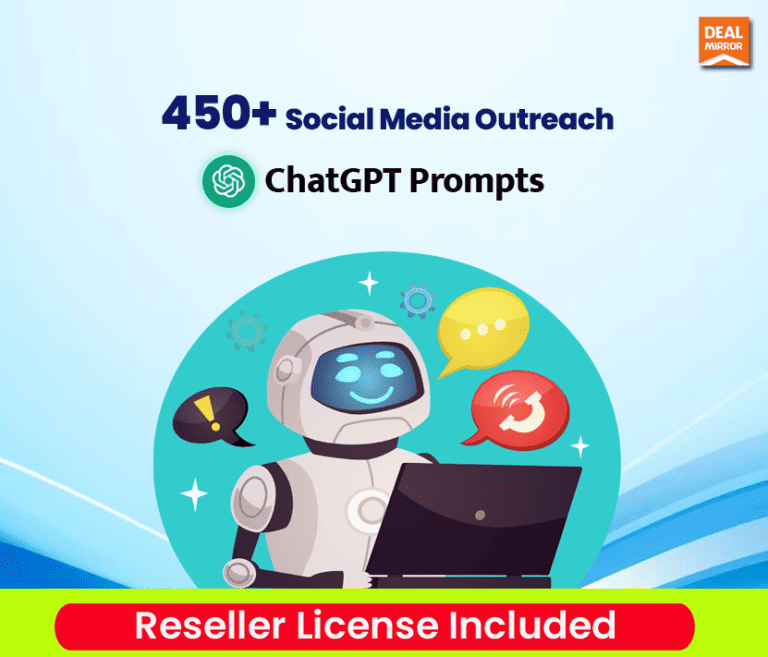 450+ Social Media Outreach ChatGPT Prompt (Reseller Plan)