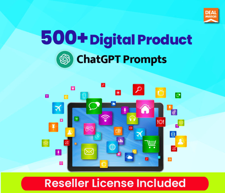 500+ Digital Product ChatGPT Prompts (Reseller Plan)