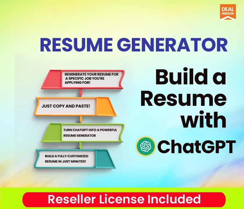 Resume Generator : Build a Resume with ChatGPT Reseller Plan