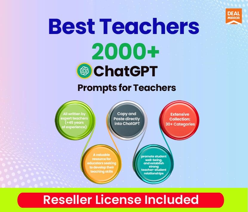 Best Teachers – 2000+ ChatGPT  Prompts for Teachers (Reseller Plan)
