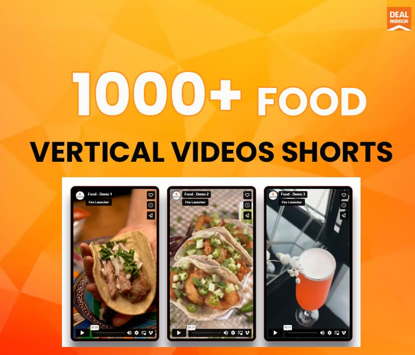 1000+ Food Vertical Video Shorts Lifetime Deal