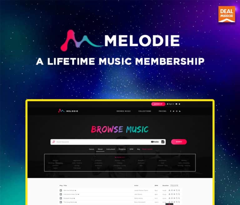 Melodie Music : A Lifetime Music Membership