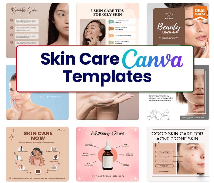 Skin Care Canva Templates