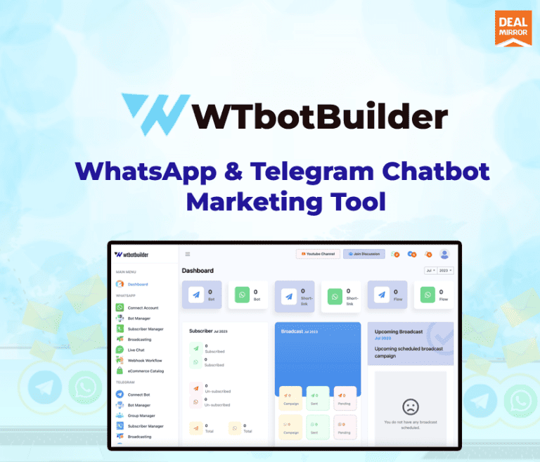 WTbotBuilder : WhatsApp & Telegram Chatbot Marketing Tool