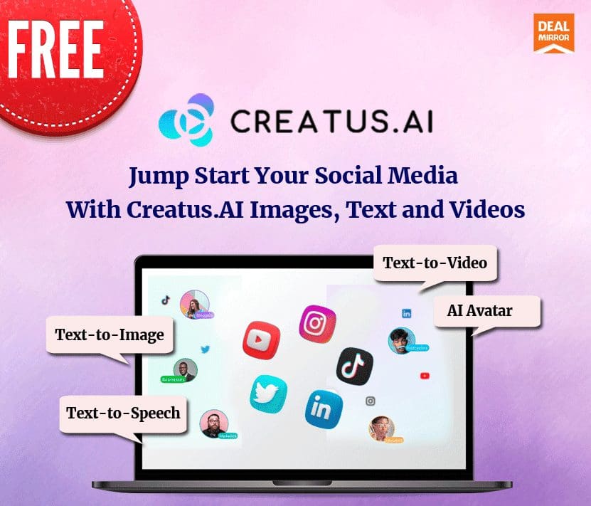 Creatus AI Free Deal : Generate endless social media content for FREE