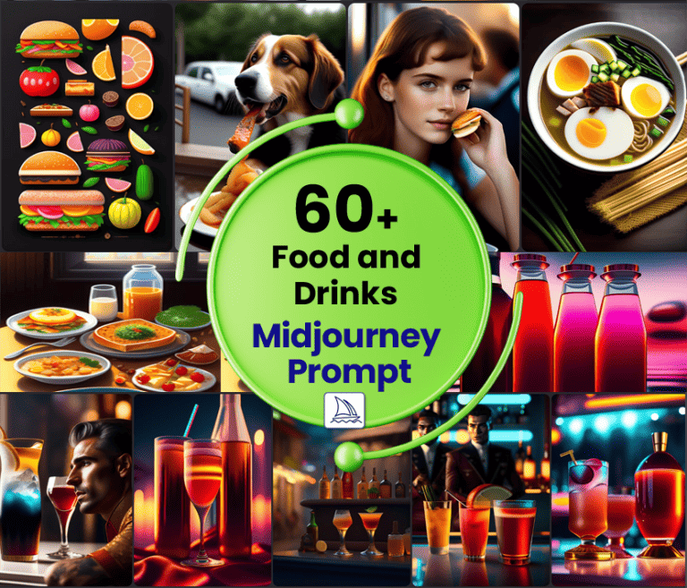 60+ Foods and Drinks Midjourney Prompt