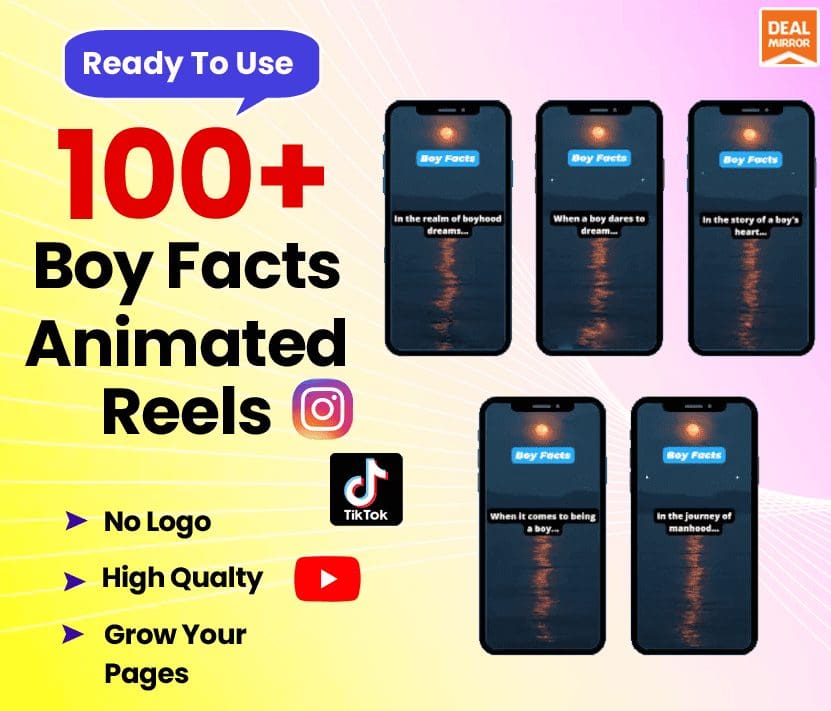 100 Boy Facts Animated Reels! Limited Deal