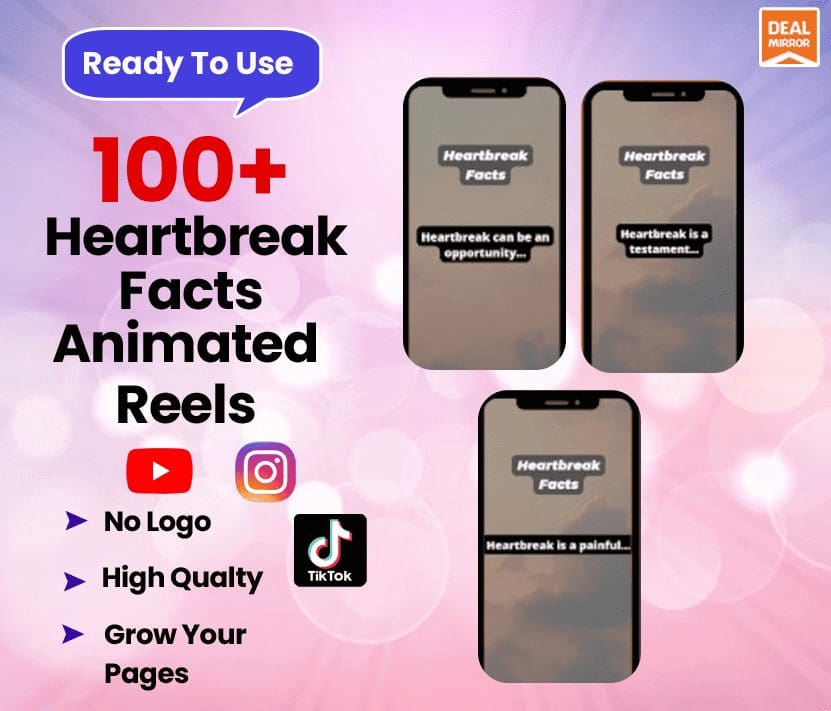 100 heartbreak facts animated reels
