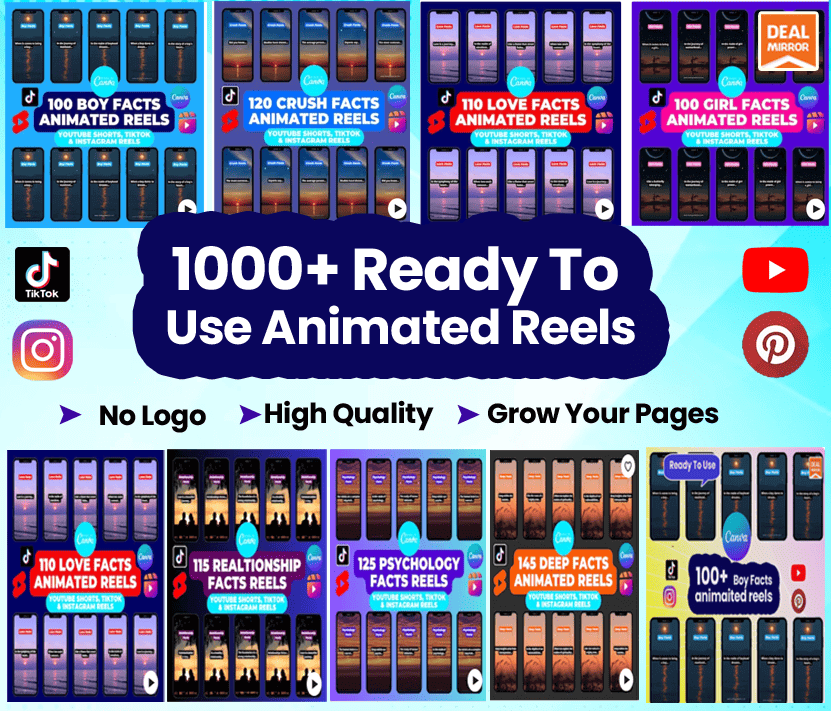 1000+ Canva Editable Animated Reels Lifetime Deal