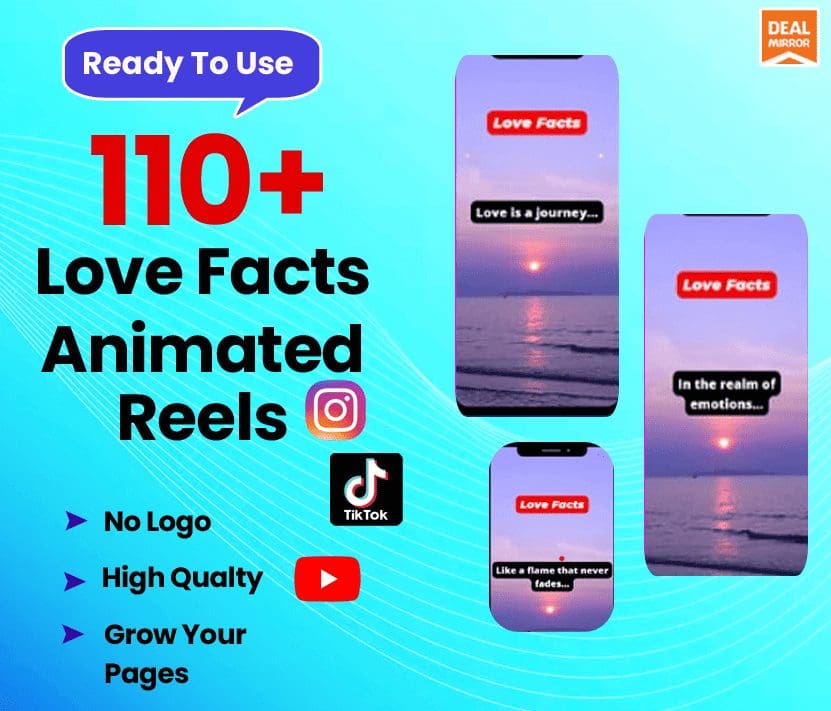 110+ Love Facts Animated Reels Lifetime Deal