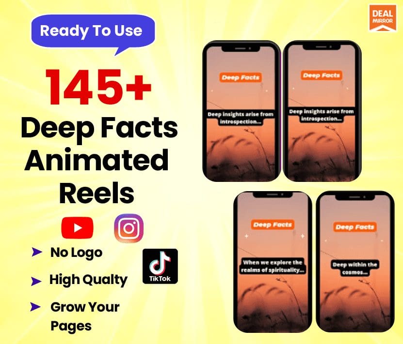 145+ Deep Facts Animated Reel Lifetime Deal