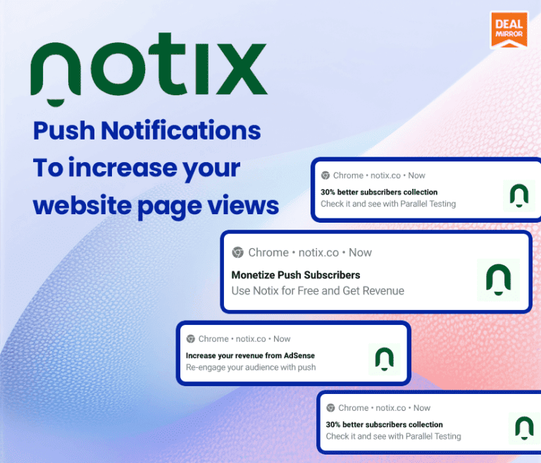 Notix : Boost Website Engagement with Desktop, Mobile & In-App Push Notifications