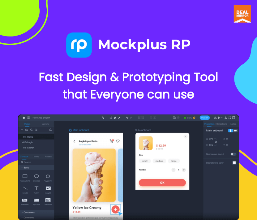 Mockplus RP : Design & Prototype With Ease & Fidelity, Anytime, Anywhere