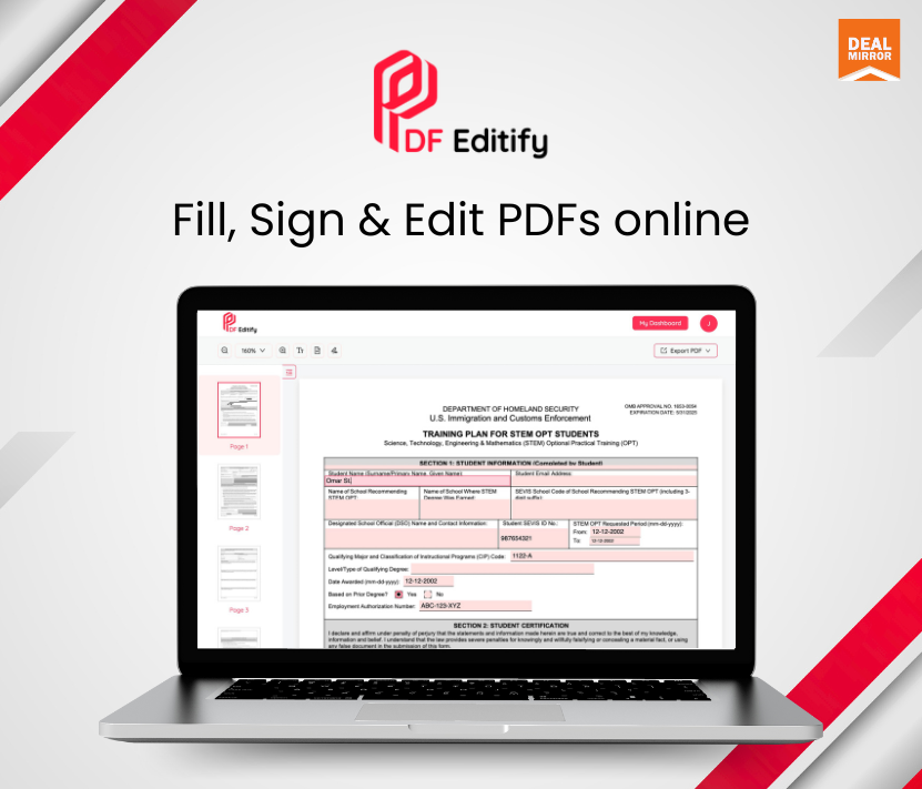 PDF Editify : Fill, Sign & Edit PDFs Online in Minutes