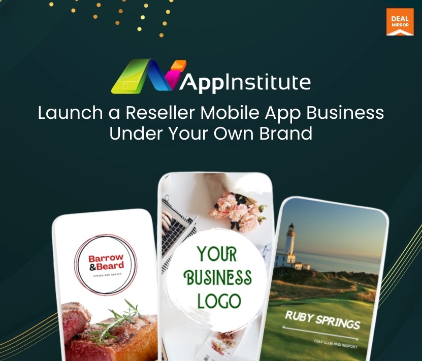 Image showcasing AppInstitute No-Code Apps Builder Software, a white-label No-Code mobile app builder with drag-and-drop editor features to help businesses build, customize, and sell apps without coding