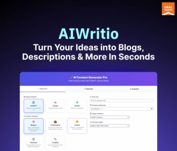 AIWritio : Create High-Quality Content in Seconds With The Power Of AI