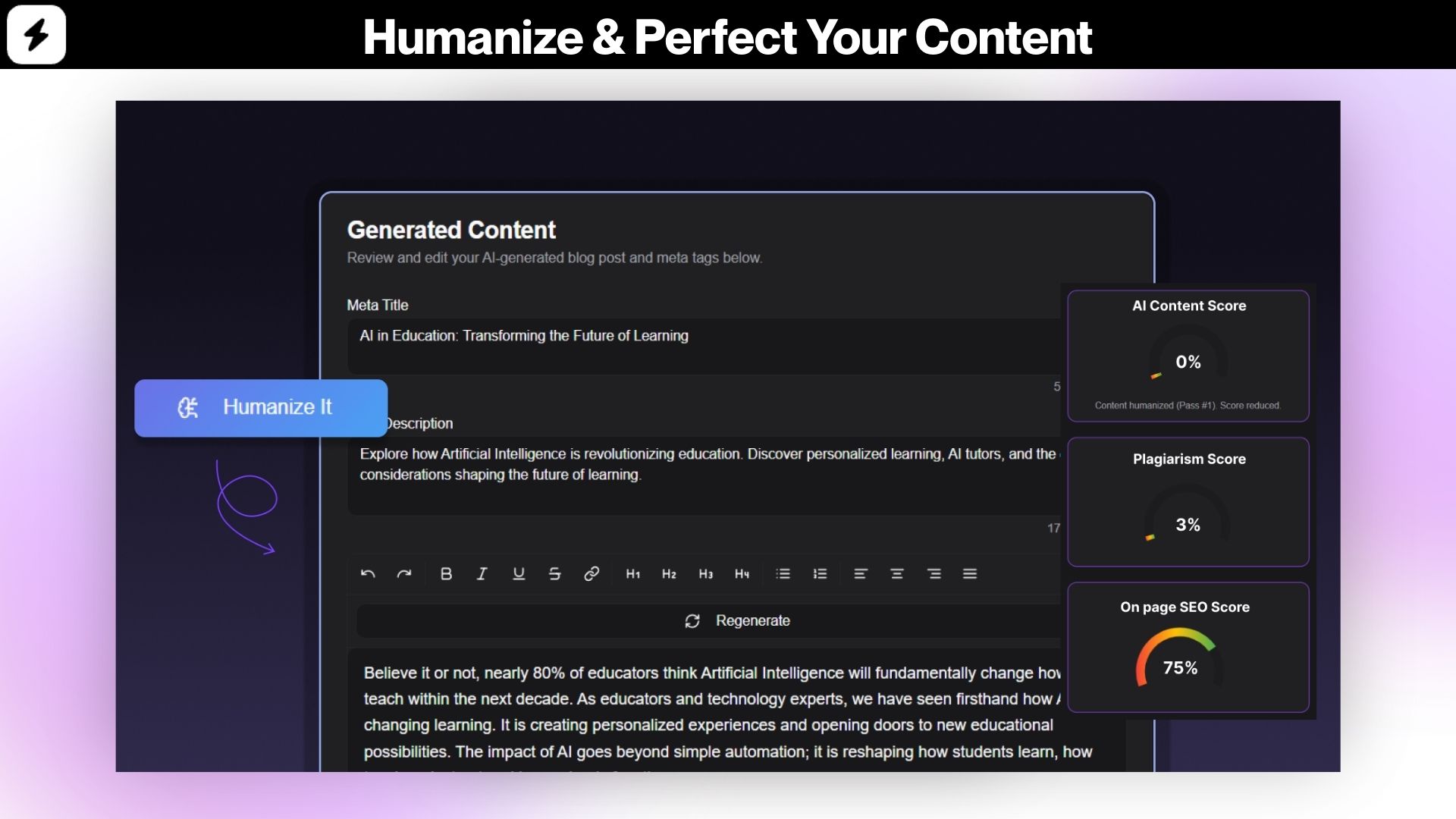 Automated content generation lifetime deal