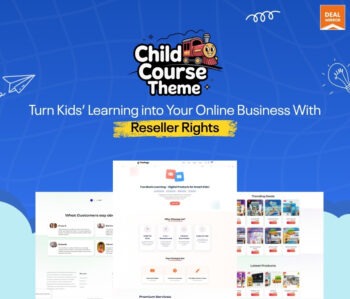 Child Course Theme – Ready-to-Sell Digital Kids Educational Product Store WordPress Theme to launch and sell digital kids learning products, kids courses, quizzes, books, and eLearning content