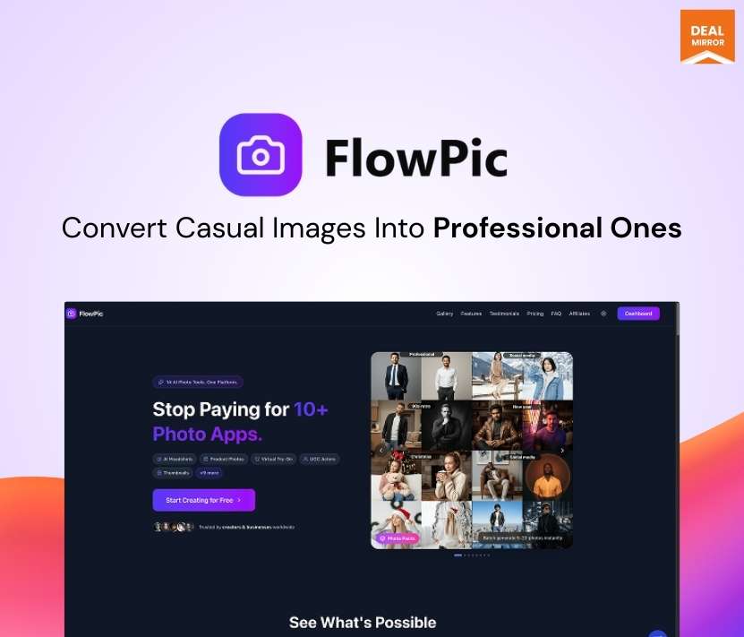 FlowPic AI professional headshot generator for LinkedIn profile