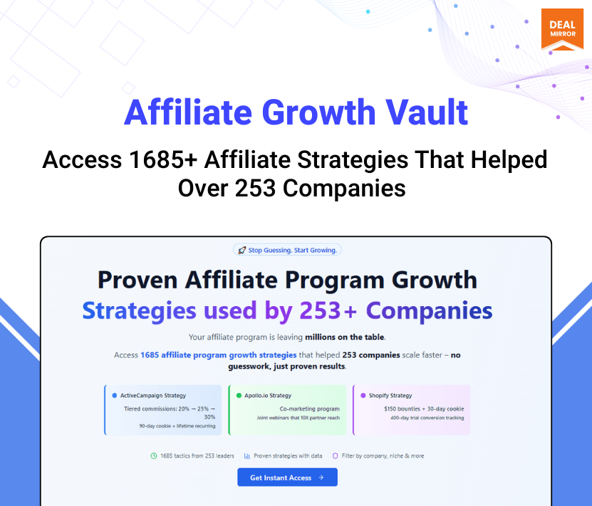Affiliate Growth Vault: Grow Faster with 1685+ Proven Affiliate Marketing Strategies