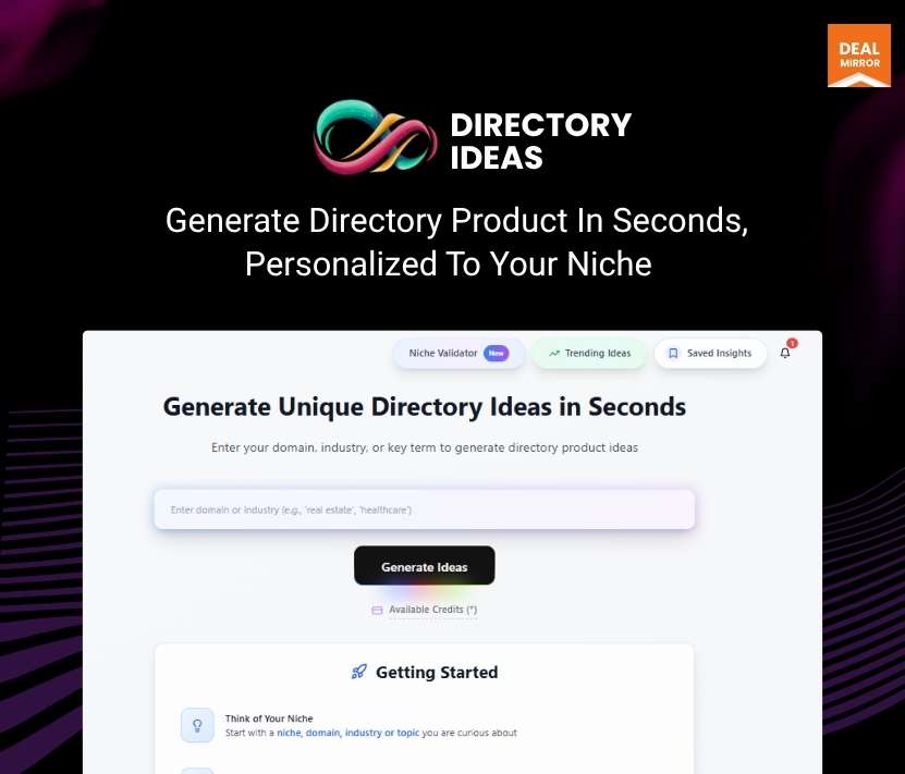Directory Ideas AI: Business Directory Idea Generator Tool for Finding Niche Directory Ideas
