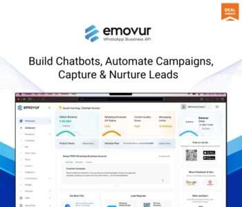 Emovur WhatsApp Chatbot API platform for easy AI chatbot building and integration