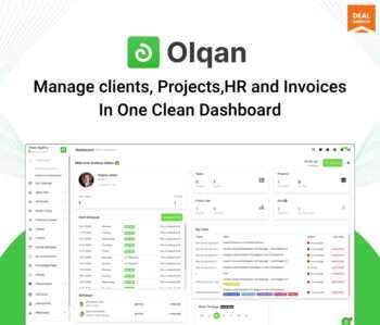 Olqan an all-in-one business management software for small businesses to manage projects, HR, finances, support, teams, and clients easily