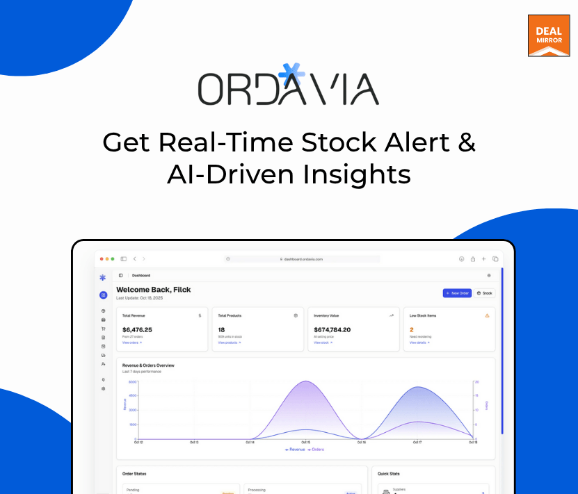 Ordavia affordable billing and inventory software with real-time stock alerts
