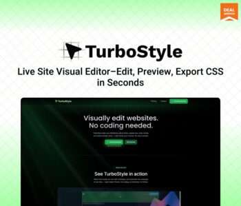 TurboStyle: a no-code website editor for real-time webpage editing with presets, responsive view modes, and one-click CSS export features